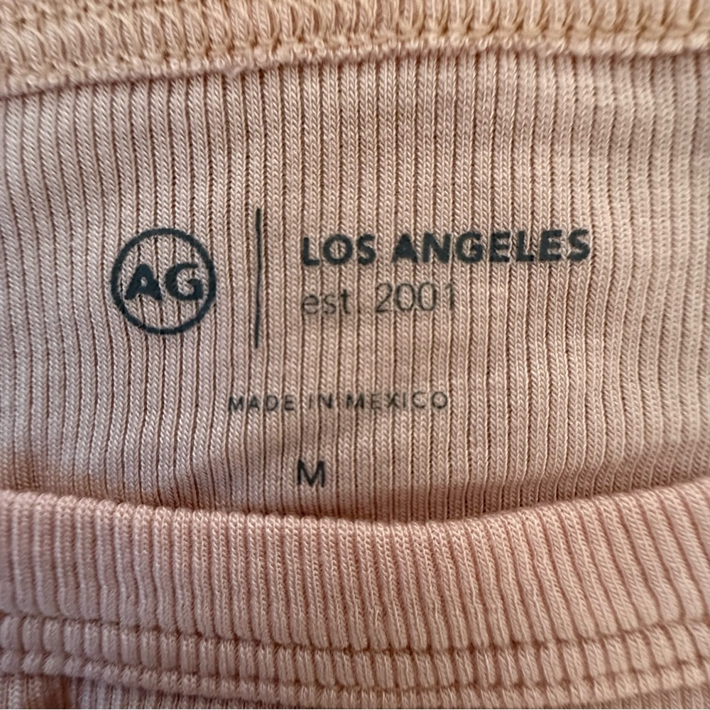 NWT AG Jeans Orso Tank Slim Fit Ribbed Racerback Pink Size Medium - Picture 6 of 9